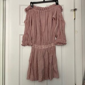 Pink Off the Shoulder Cover Up